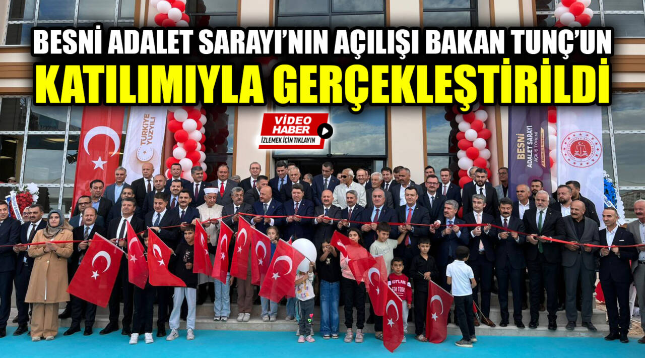 Adalet Bakanı Yılmaz Tunç, Besni’de yapımı tamamlanan zemin artı 4