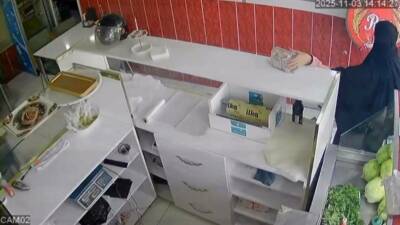 Şanlıurfa'nın Siverek ilçesinde bir kadın, çocuğuyla birlikte çiğköftecide bulunan sadaka