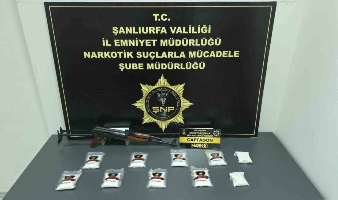 Şanlıurfa'da polis tarafından düzenlenen operasyonda 9 bin uyuşturucu hap ile