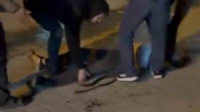 Şanlıurfa'nın Haliliye ilçesinde Ahmet Yesevi Parkı yakınlarında iki grup arasında