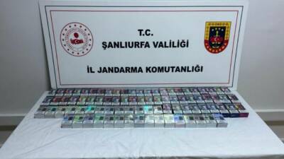 Şanlıurfa’da jandarma ekipleri tarafından yapılan çalışmalar kapsamında 84 paket gümrük