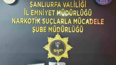 Şanlıurfa'da polis ekipleri tarafından düzenlenen operasyonda 1 kilo 200 gram