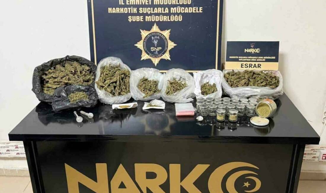 Şanlıurfa'nın Ceylanpınar ilçesinde gerçekleştirilen operasyonda polis, uyuşturucu ticareti ve kullanımıyla