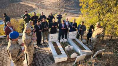 Siirt’in Bayraktepe köyünde terör örgütü tarafından saldırı sonucu şehit düşen