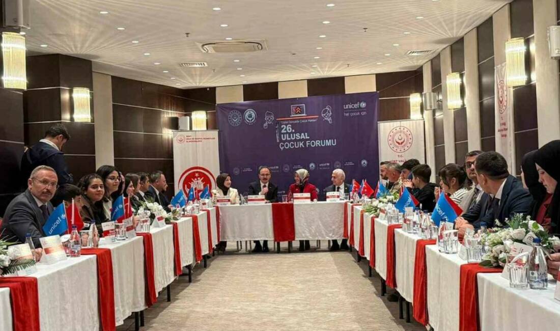 Siirt’te “26. Ulusal Çocuk Forumu” gerçekleştirildi Siirt'te 20 Kasım Dünya Çocuk Hakları Günü kapsamında "26. Ulusal