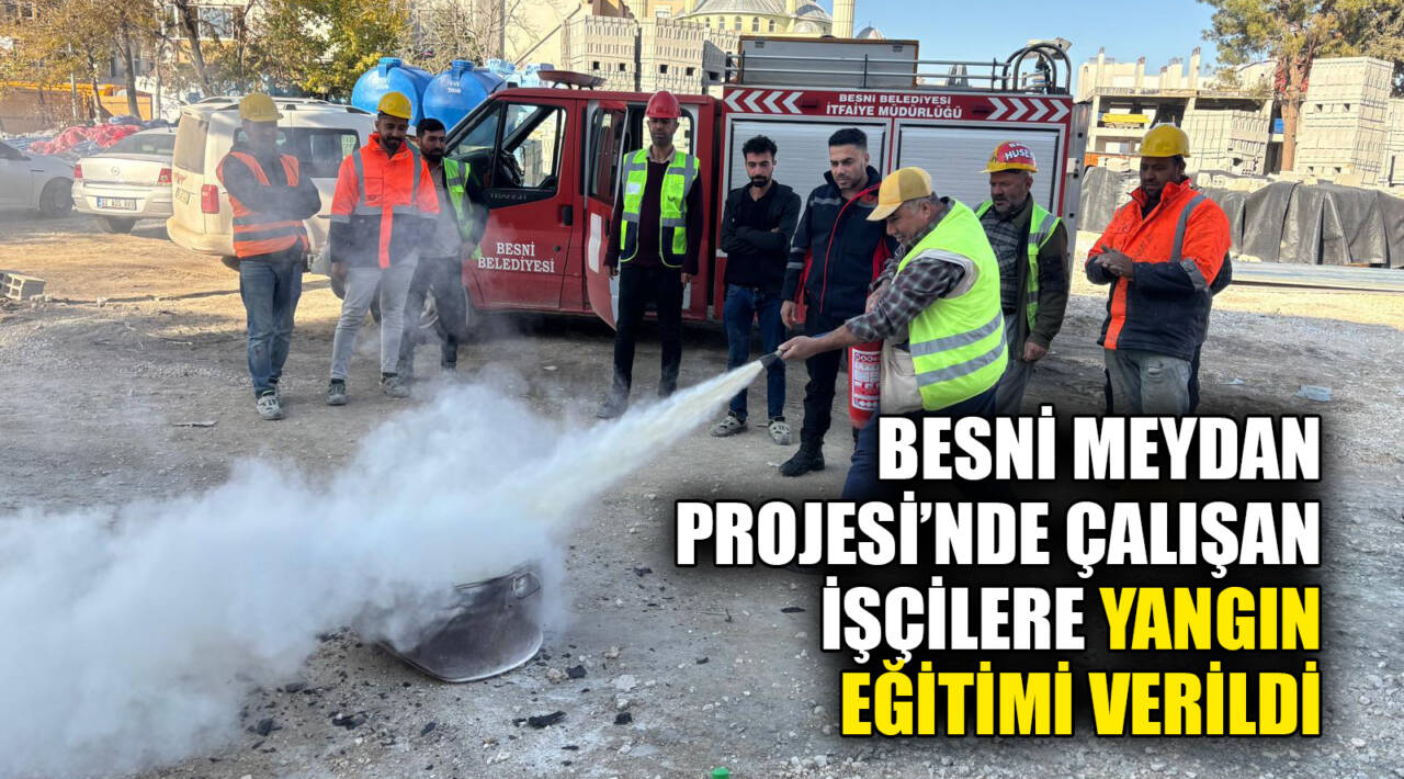 Besni’de devam eden Meydan Projesi kapsamında çalışan işçilere, Besni Belediyesi