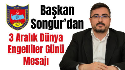 Besni Şoförler ve Otomobilciler Odası Başkanı Ferhat Songur, 3 Aralık