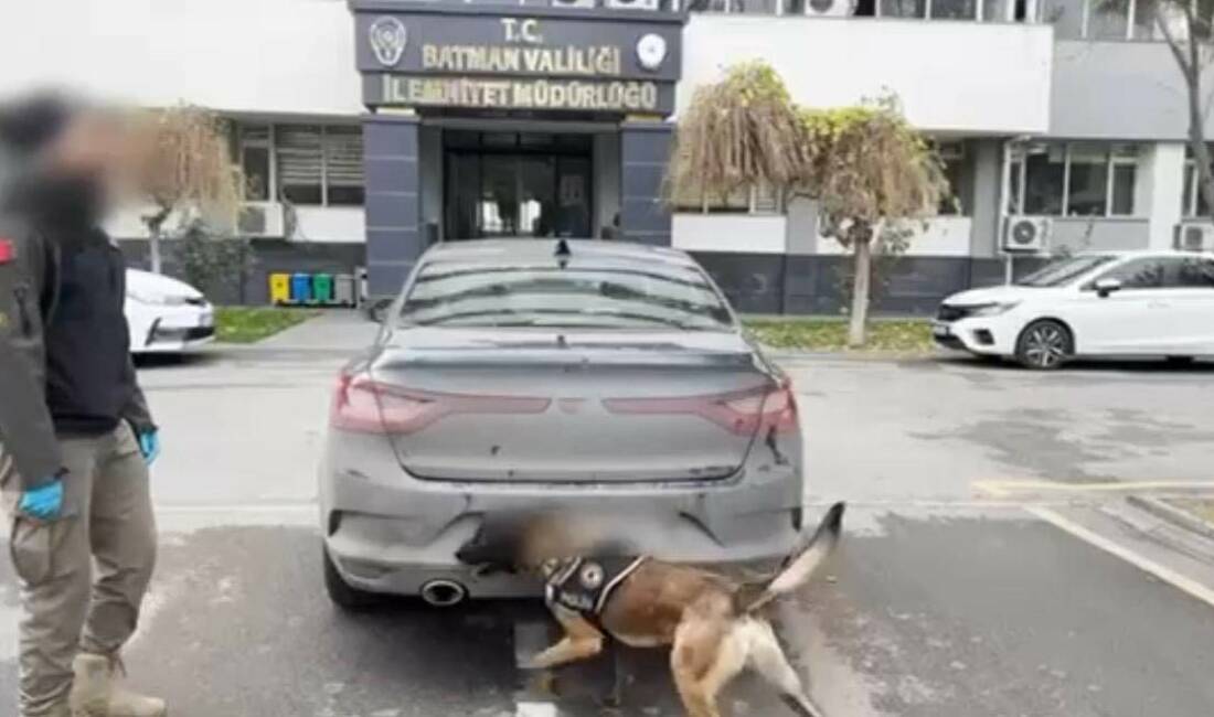 Batman’da uyuşturucuyla mücadele kapsamında yapılan bir operasyonda şehir girişinde durdurulan