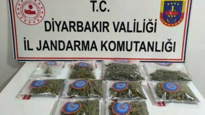 Diyarbakır’da jandarma ekipleri tarafından düzenlenen operasyonda 25 kilogram esrar bulundu.