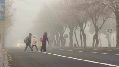 Diyarbakır'da sabah saatlerinde meydana gelen yoğun sis nedeniyle görüş mesafesi