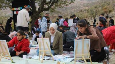 Gabar Dağı, petrol değil, çocukların yapılan resim etkinliği ile gündeme