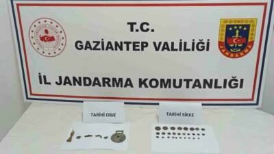 Gaziantep İl Jandarma Komutanlığı, tarihi eser kaçakçılığı operasyonunda 28 adet