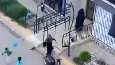 Nizip ilçesinde bir okulda hademe ile öğrenci arasında çıkan tartışma