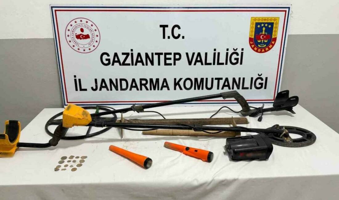 Gaziantep’te define bulmak amacıyla izinsiz kazı yaptığı tespit edilen 2