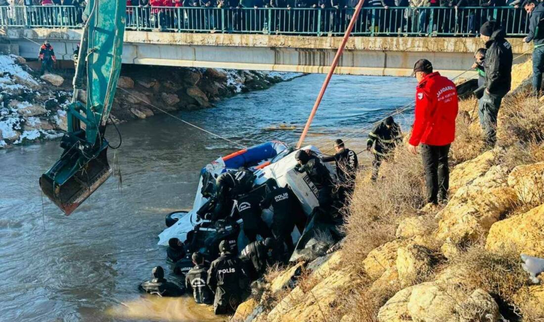 Şanlıurfa’nın Harran ilçesinde, tahliye kanalına devrilen otomobil ve içerisindeki 3