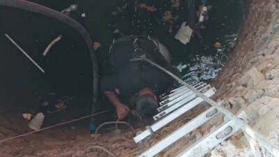 Adıyaman’da su kuyusuna düşen bir keçi, itfaiye ekiplerinin çalışmaları sonucu