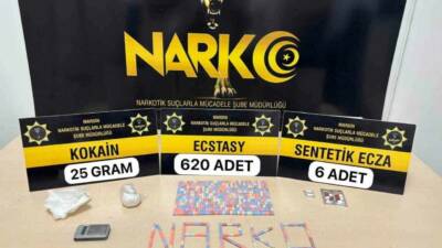 Mardin'de gerçekleştirilen uyuşturucu operasyonunda 620 adet ecstasy hap ile bir