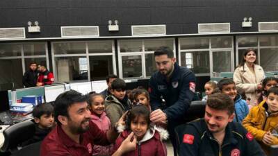 Kumçatı Necip Fazıl Kısakürek İlkokulu öğrencileri, Şırnak 112 Acil Çağrı