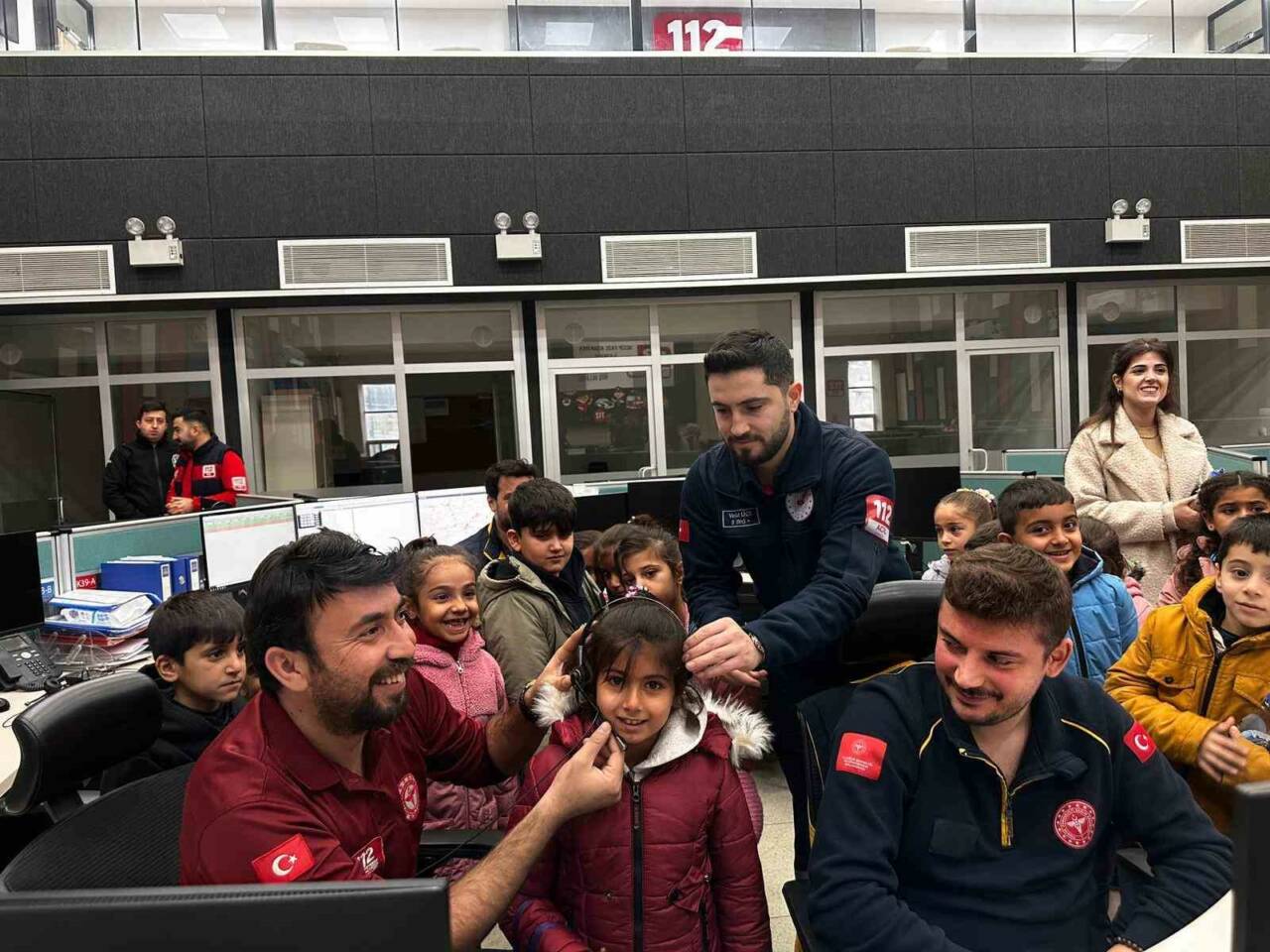 Kumçatı Necip Fazıl Kısakürek İlkokulu öğrencileri, Şırnak 112 Acil Çağrı