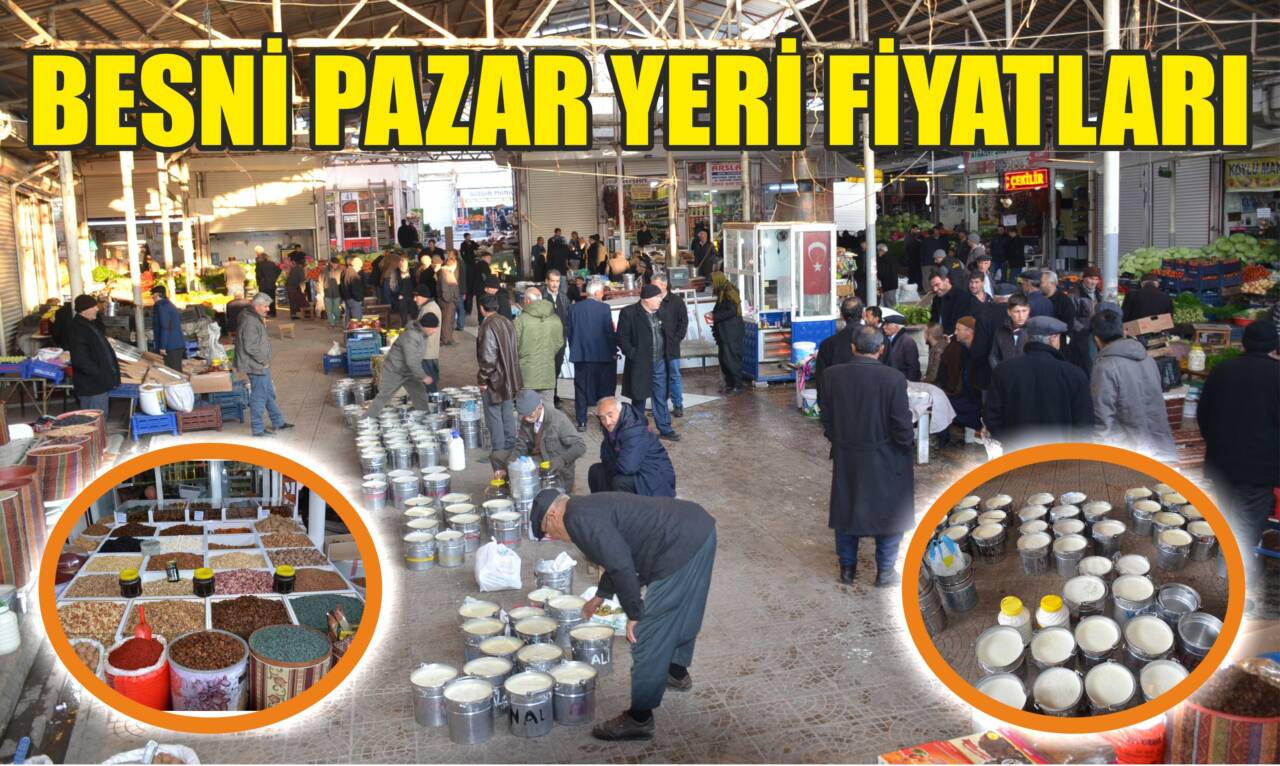 Besni’nin geleneksel lezzetlerinin satıldığı Şire Pazarı’nda ürün fiyatları güncellendi. Kuru