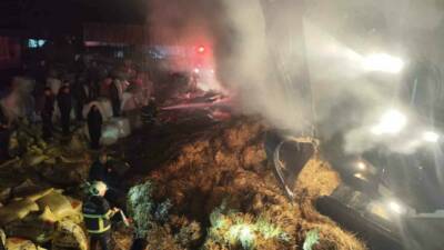 Eyyübiye ilçesinde bir samanlıkta çıkan yangın hızla kontrol altına alındı.