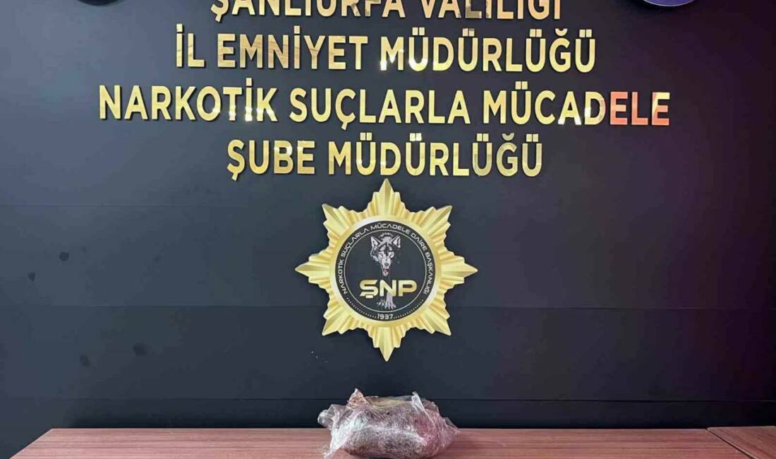Şanlıurfa’da polis ekipleri, yapılan operasyonda bir şahsın üzerinde ve evinde