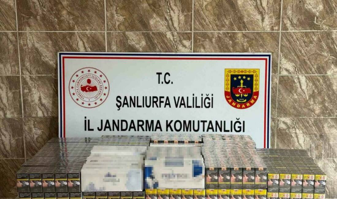 Şanlıurfa’da jandarma ekipleri tarafından gerçekleştirilen operasyonda 7 bin 958 paket