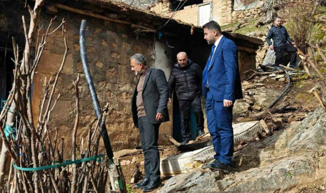 Batman’ın Sason ilçesinde Topluca köyünde çıkan soba yangını sonrası mağdur