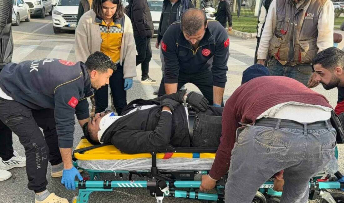 Adıyaman'da bir motosiklet sürücüsü, yola atlayan bir yayaya çarpmamak için