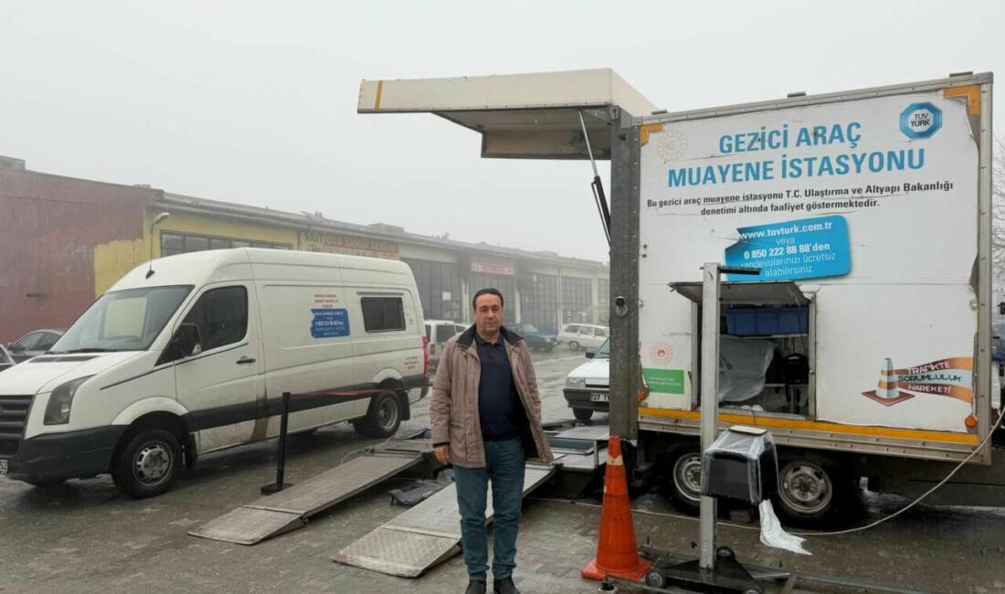 Besni’de haftada iki gün yapılan araç muayenesi nedeniyle araç sahiplerinin