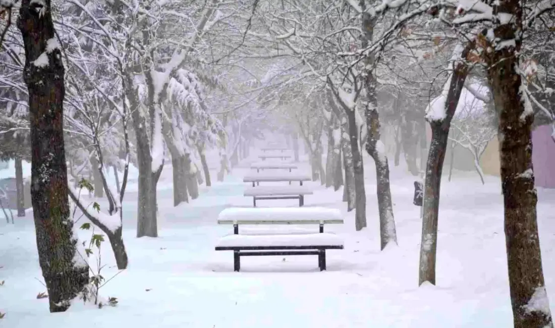 Meteoroloji uyarılarının ardından beklenen kar yağışı, Besni ilçe merkezinde ve