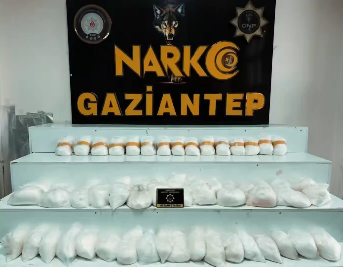 Gaziantep’te 2025 yılında yapılan narkotik operasyonlarında 612 kilo uyuşturucu madde,