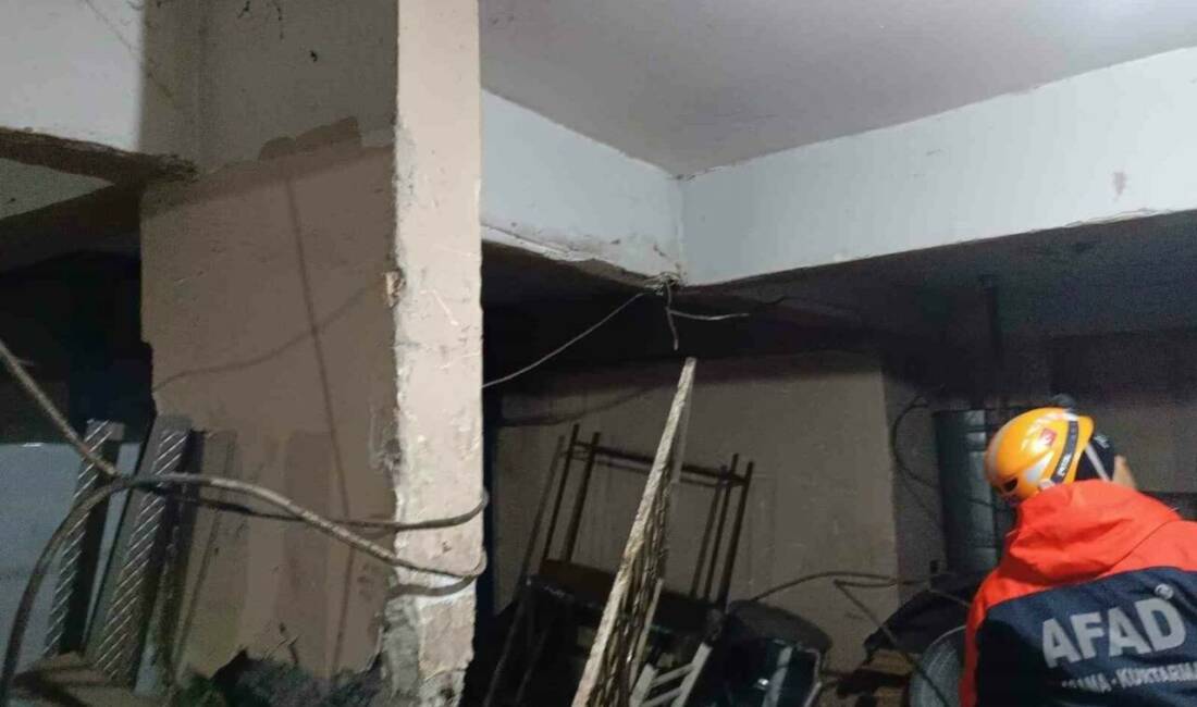 Kolonu çatlayan binadaki 83 kişi tahliye edildi, apartman mühürlendi ve