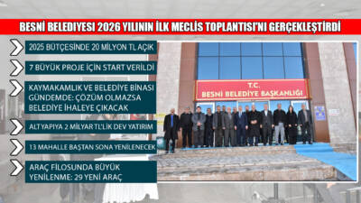 Besni Belediyesi, 2026 yılının ilk meclis toplantısını Belediye Başkanı Reşit