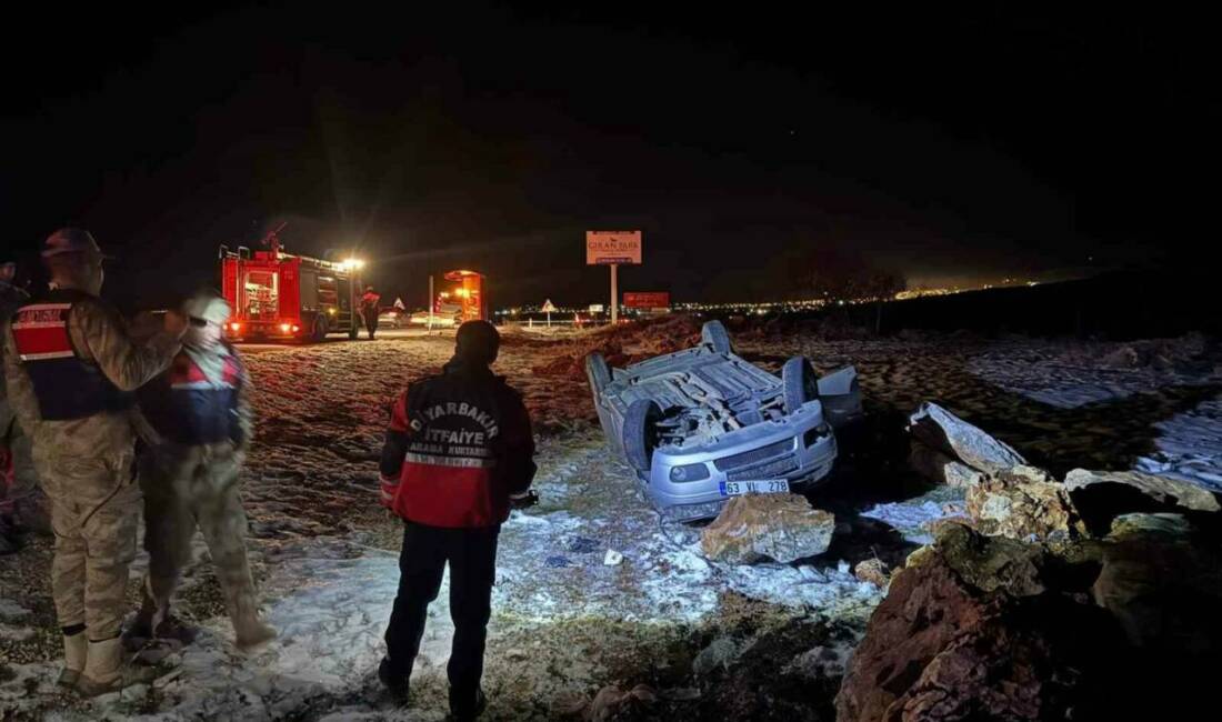Diyarbakır’ın Ergani ilçesinde otomobilin takla attığı kazada sürücü ağır yaralandı.