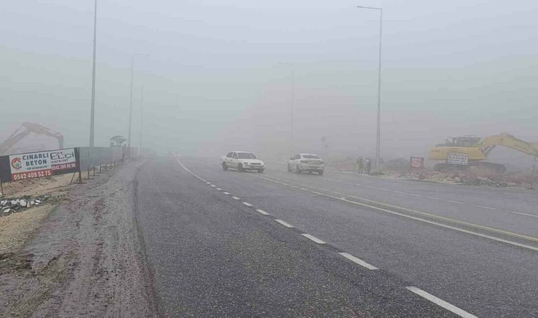 Şanlıurfa’da yoğun sis ve yağış etkili oluyor. Görüş mesafesinin düştüğü