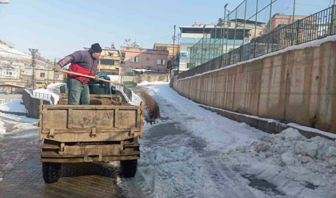 Siirt Belediyesi kent merkezinde karla mücadele çalışmalarını aralıksız sürdürüyor.