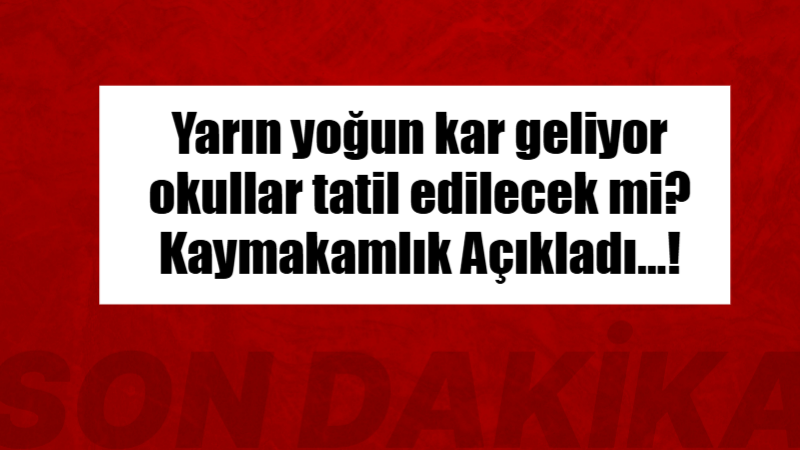 Besni'de etkili olması beklenen yoğun kar yağışı nedeniyle eğitime 1