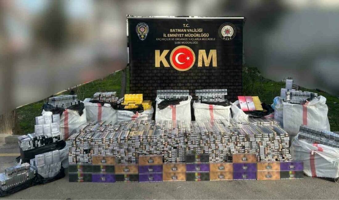 Batman’da düzenlenen operasyonda hurdaların arasına gizlenmiş vaziyette 28 bin 360