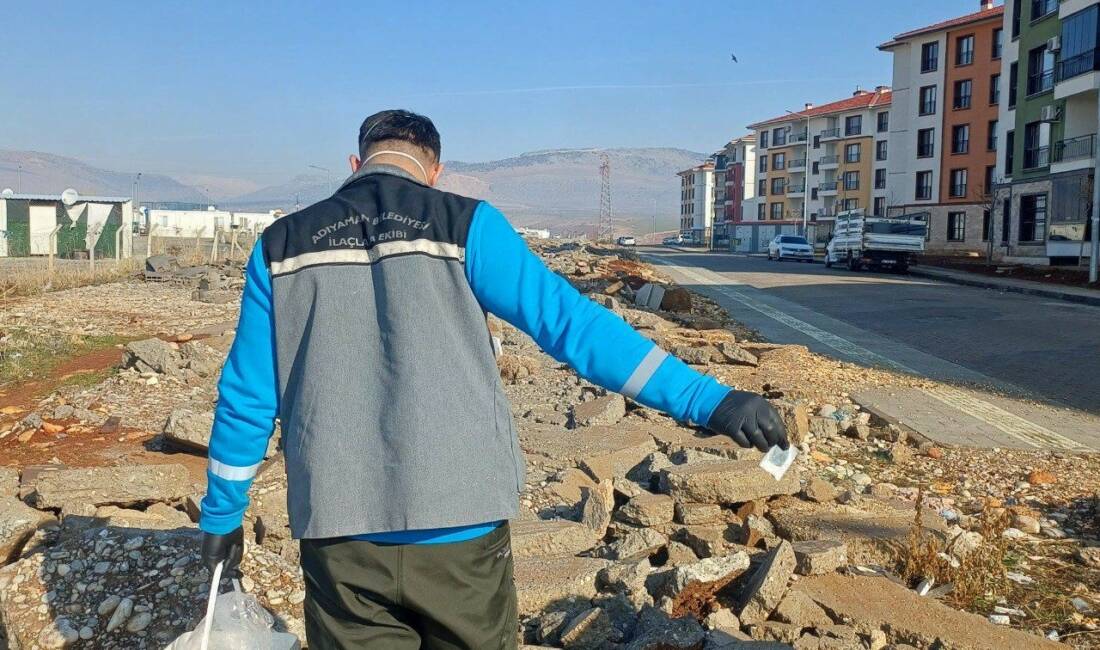 Adıyaman Belediyesi, Örenli TOKİ Konutları ve çevresinde haşereyle mücadele kapsamında