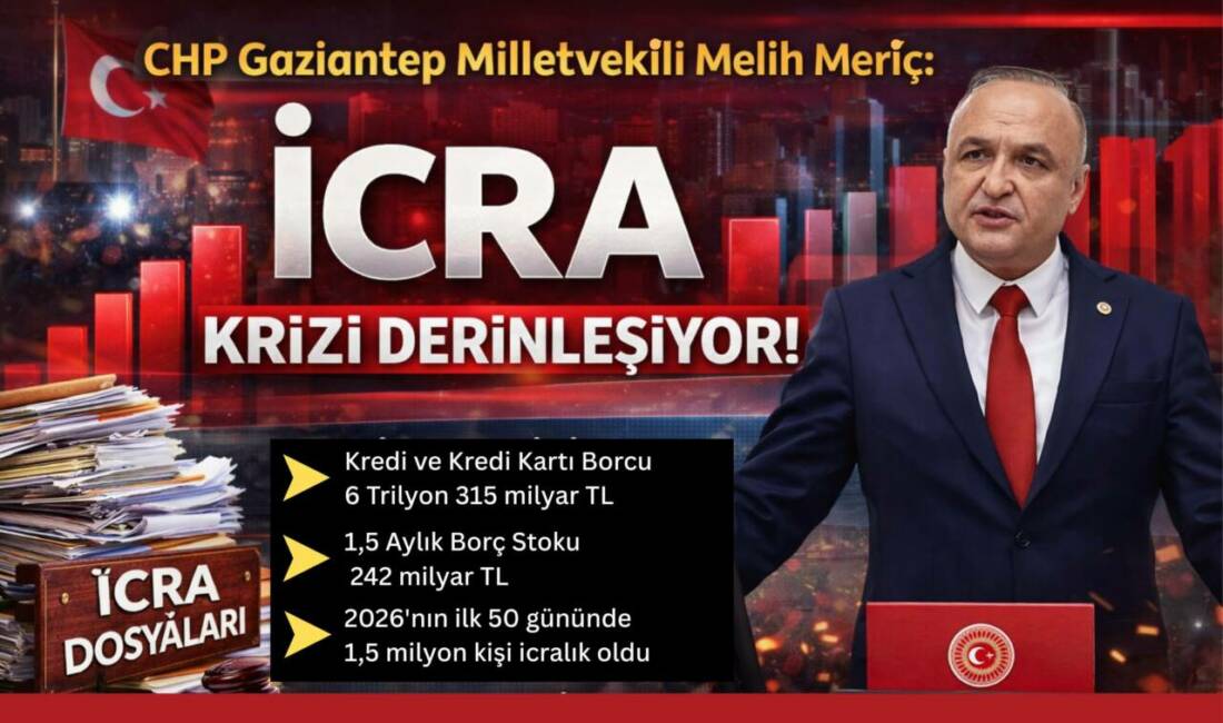 CHP Gaziantep Milletvekili Melih Meriç, 2026’nın ilk 50 gününde 1,5