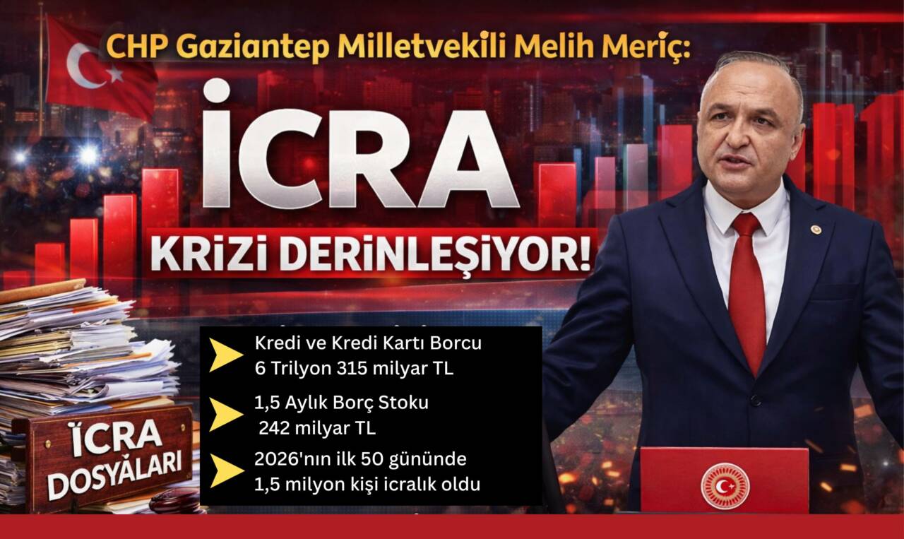 CHP Gaziantep Milletvekili Melih Meriç, 2026’nın ilk 50 gününde 1,5