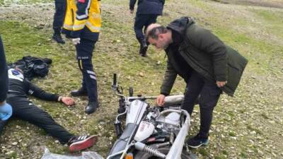 Batman’da devrilen motosikletin sürücüsü yaralandı.