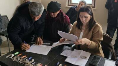 Adıyaman’ın Gölbaşı ilçesinde kalıcı deprem konutlarının kura ile belirlenen bölümü