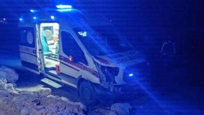 Siirt’te başıboş at, hasta taşıyan ambulansın çarpması sonucu telef oldu.
