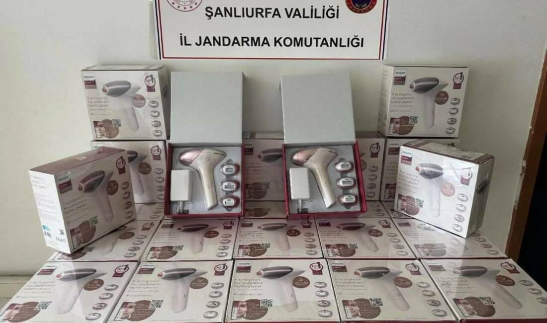 Şanlıurfa’da jandarma tarafından gerçekleştirilen operasyonda 40 adet gümrük kaçağı epilasyon