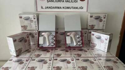 Şanlıurfa’da jandarma tarafından gerçekleştirilen operasyonda 40 adet gümrük kaçağı epilasyon