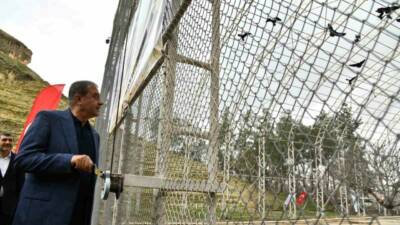 Şanlıurfa’nın Birecik ilçesinde nesli tükenme tehlikesi altında olduğu için koruma