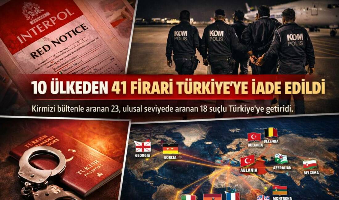 Kırmızı bültenle aranan 23, ulusal seviyede aranan 18 kişi olmak