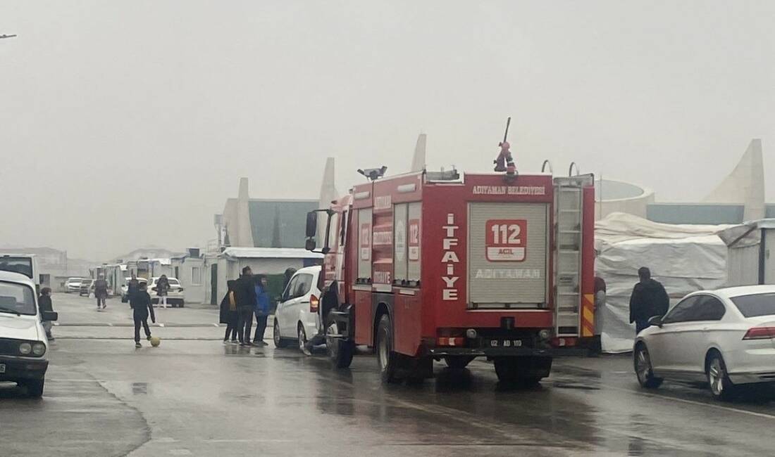 Adıyaman’da bir konteyner kette çıkan yangın korku ve paniğe neden